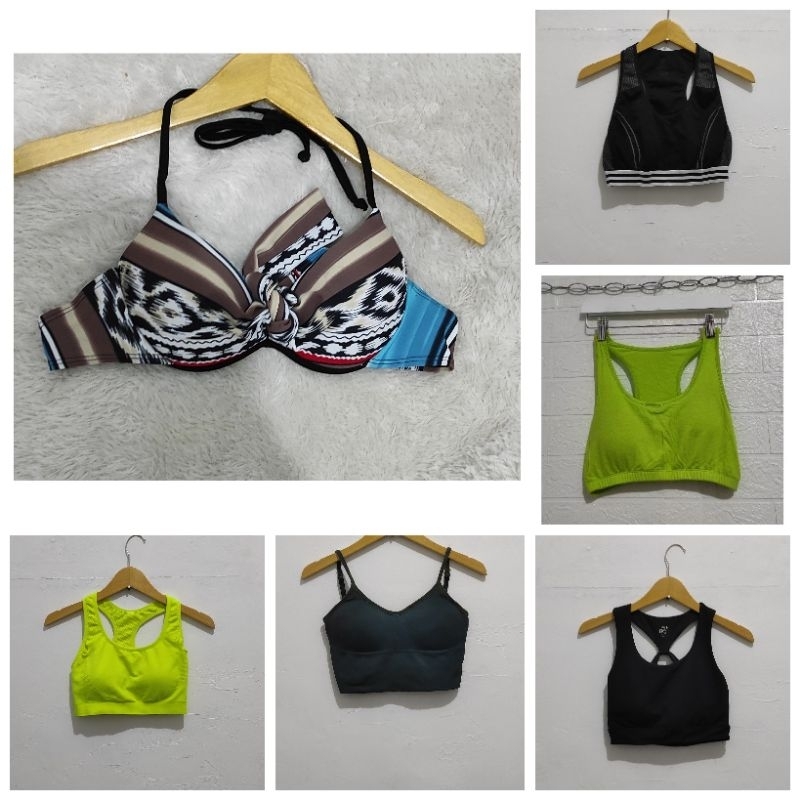 preloved bra sport. bra sport wanita. bra rajut. bra busa. bra pantai. bra olahraga