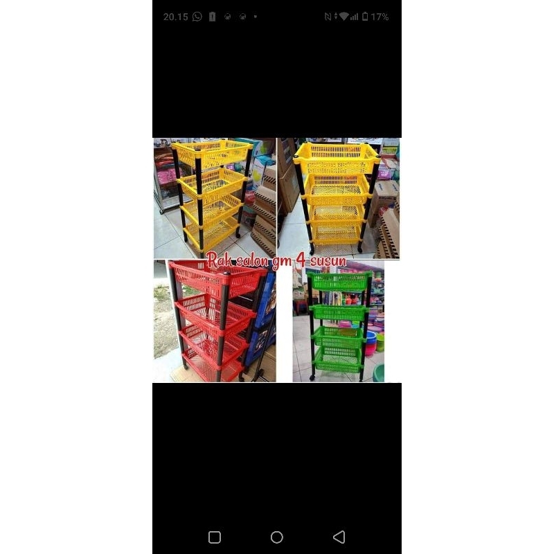 RAK SALON GM 4 SUSUN+RODA