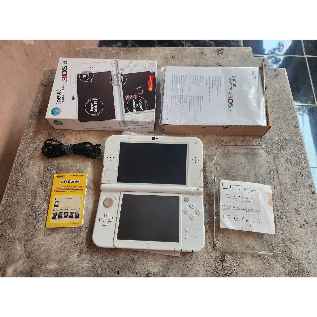 New Nintendo 3DS XL Pearl White OFW CFW Luma by request 64GB Fullset 00