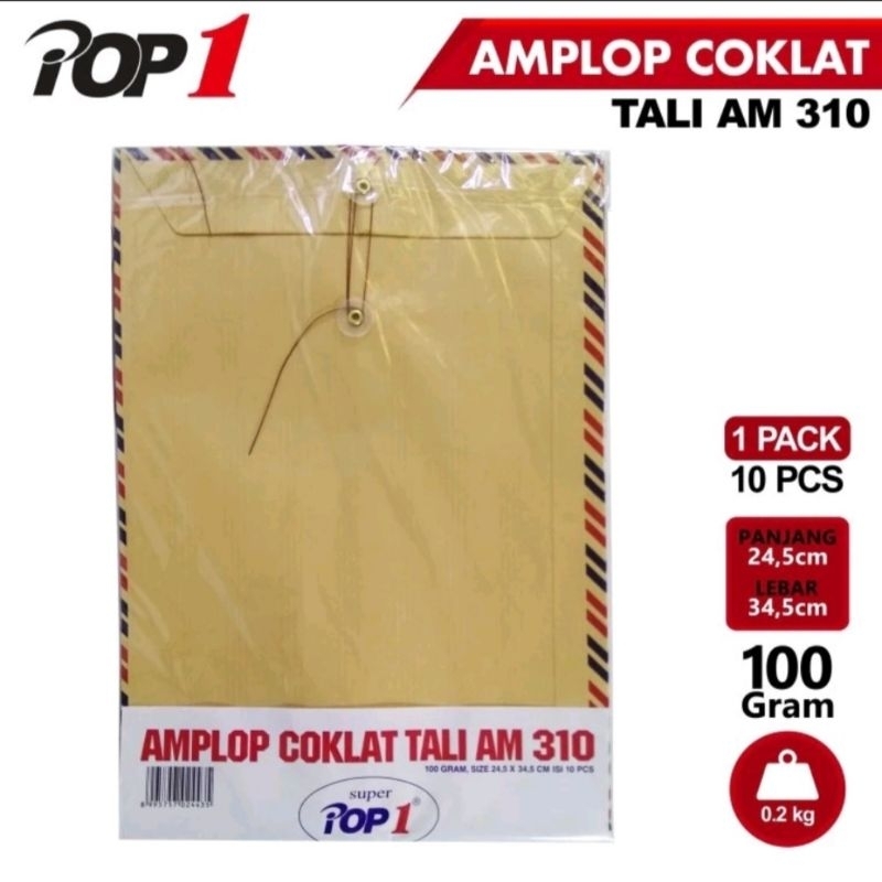 

Amplop Coklat Lamaran Tali Ecer 310. 80 gsm murah merk kiky