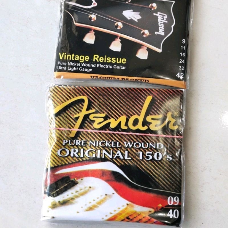 1 Set Senar Gitar akustik Fender Uk 0.09