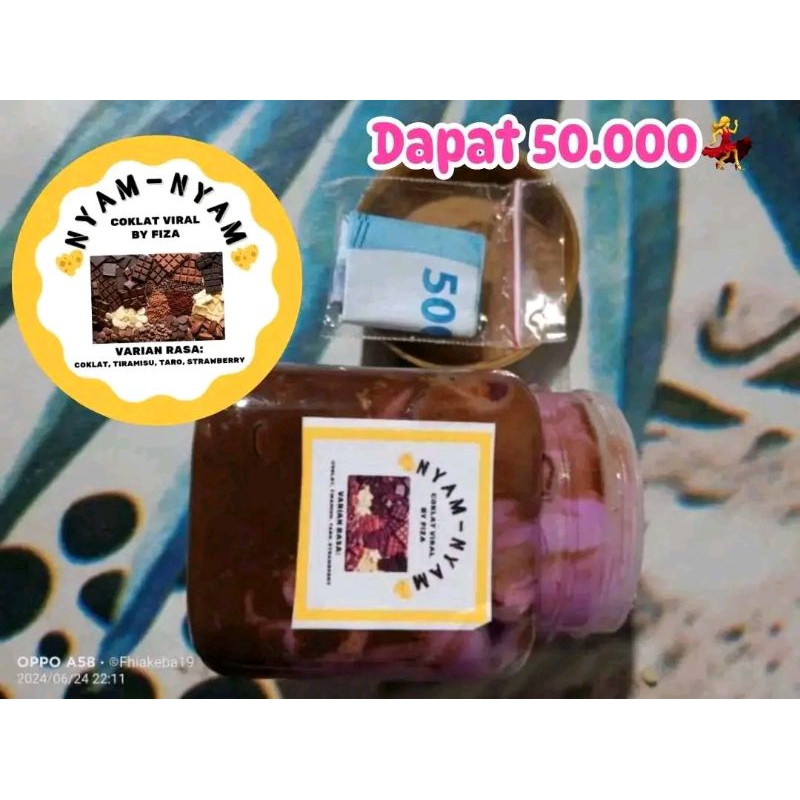 

NYAM-NYAM COKLAT VIRAL BY FIZA/COKLAT GLAZE BERHADIAH UANG NO ZONK