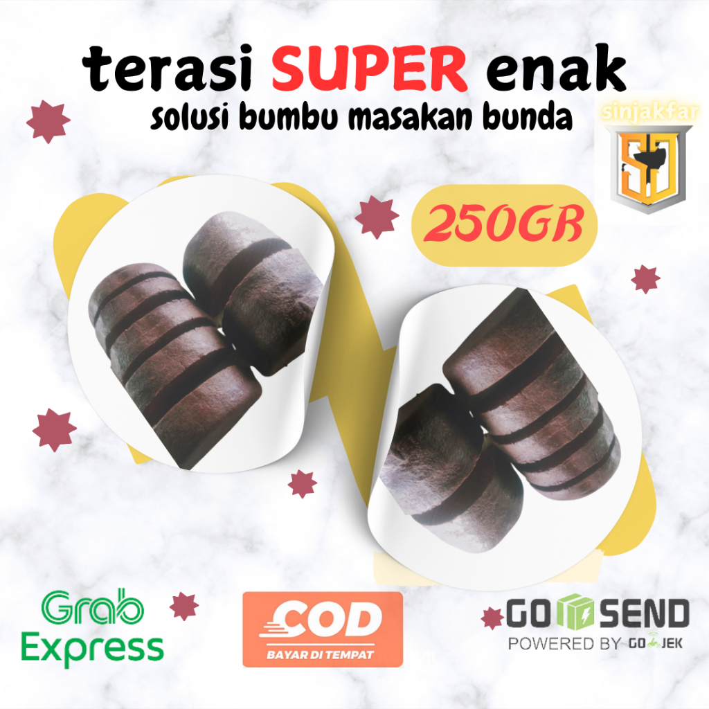 

Terasi Enak Super Kemasan 250GR Dijamin Mantap Di Lidah