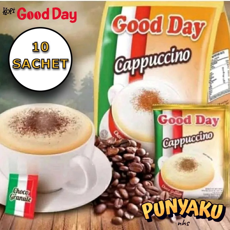 

Kopi GOOD DAY CAPPUCINO 25gr + Granule (ISI 10) PROMO !!