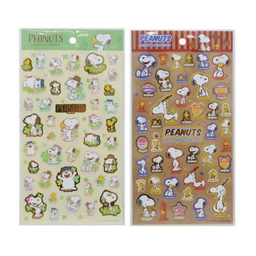 

Sticker Yamano Peanuts Snoopy 2021 Woodstock and Friends Gold Foil Stiker Journal Deco Limited Edition