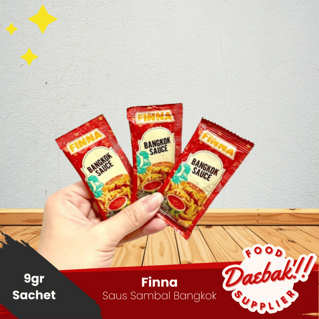 

Finna Saus Sambal Bangkok Pedas Manis | Sweet Chili Sauce Sachet | Cocolan 9gr