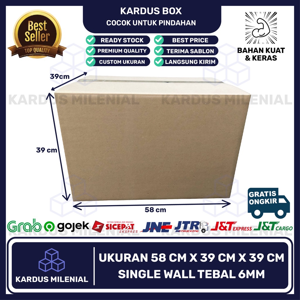 

KARDUS JUMBO BESAR PACKING 5x39x39 COCOK UNTUK DAHAN RUMAHKANTOR DOUE WALL