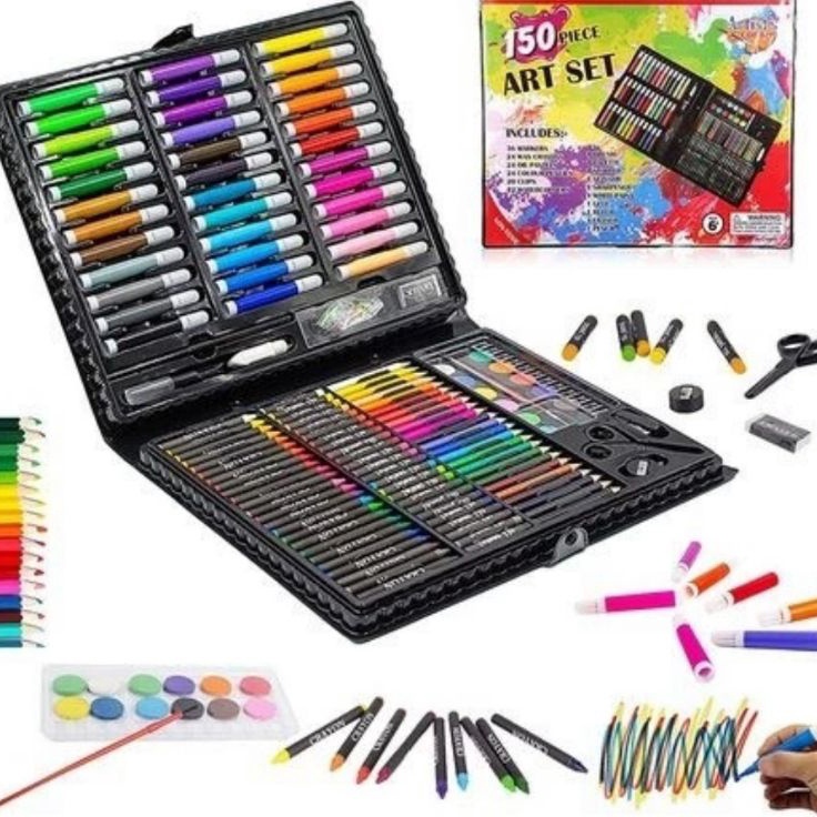 

Diskon Belanja Paket Alat Menggambar Lukis Mewarnai crayon spidol cat air pensil warna set gunting penggaris 86pcs 68pcs 15pcs 28pcs pink perempuan biru laki