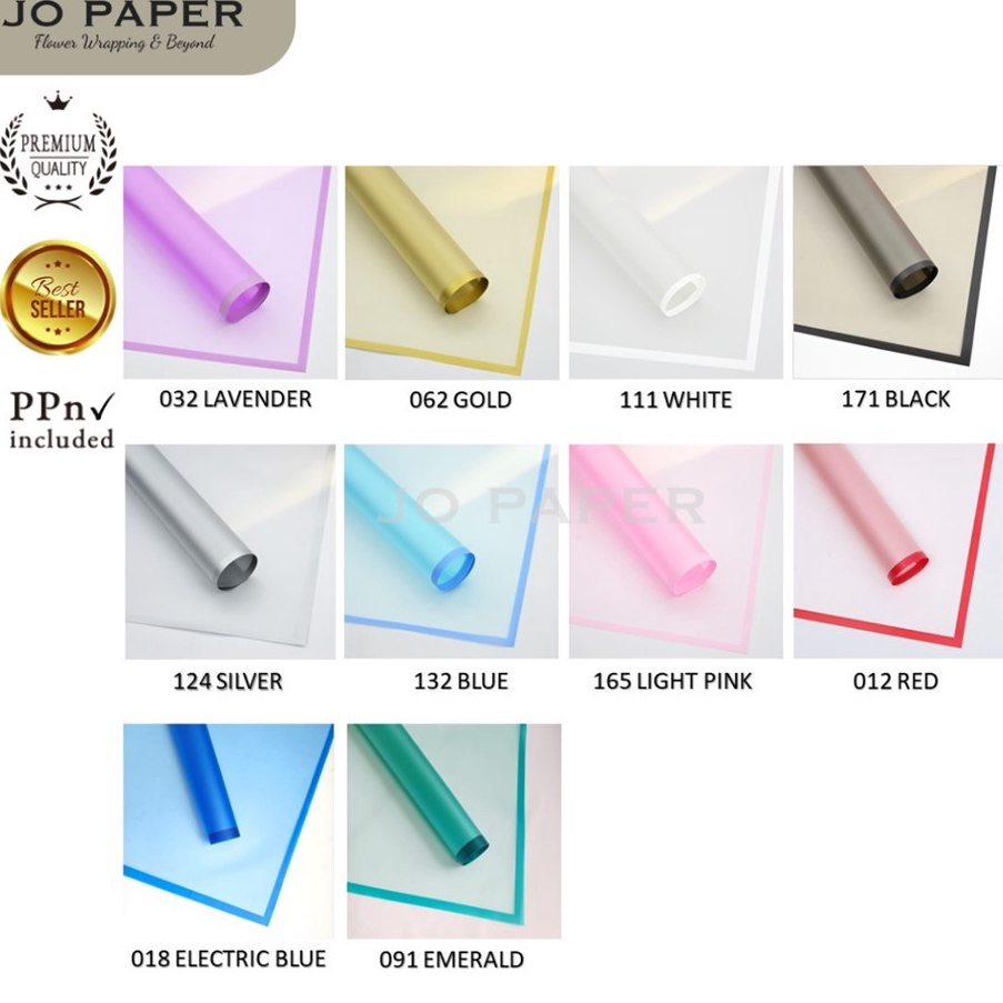 

Super Hadiah 5 LEMBAR Flower Wrapping Paper Transparan List Kertas Buket Bunga Korea Cellophane