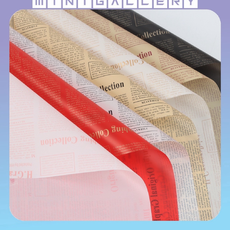 

Model Terkeren 2 Lembar Kertas Cellophane Buket Bunga Motif Koran Flower Wrapping Newspaper Pattern KB628