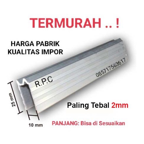 LIST Alumunium MU TEBAL Lis Alumunium U 1cm Alumunium LIST Alumunium flightcase alumunium Hardcase