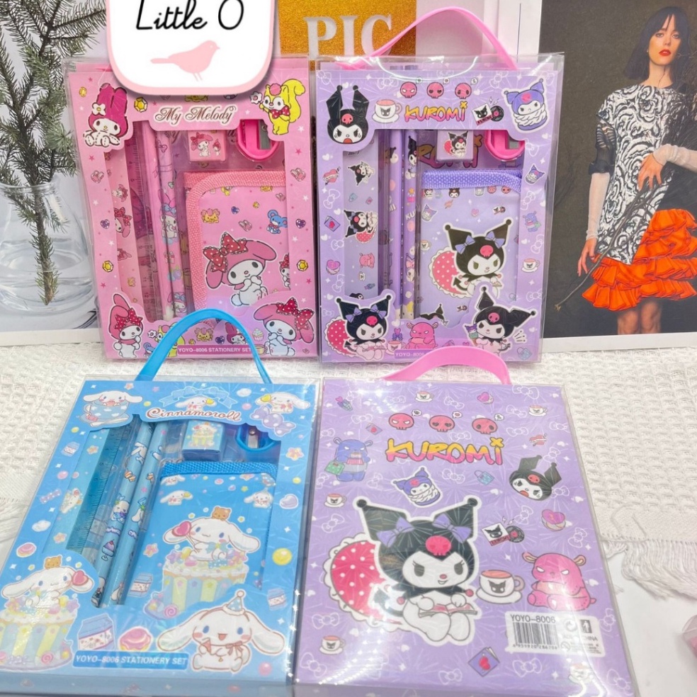 

Banyak Peminat Paket Alat Tulis Stationery Set Anak 6IN1 Hadiah Souvenir Paket Sanrio Dompet Mickey Princess