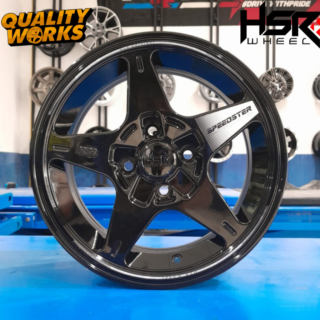 Promo Velg Hsr Original Ring 14 Palang 5 Velk Hsr Speedster R14 Pcd 4x100 Hitam Glossy