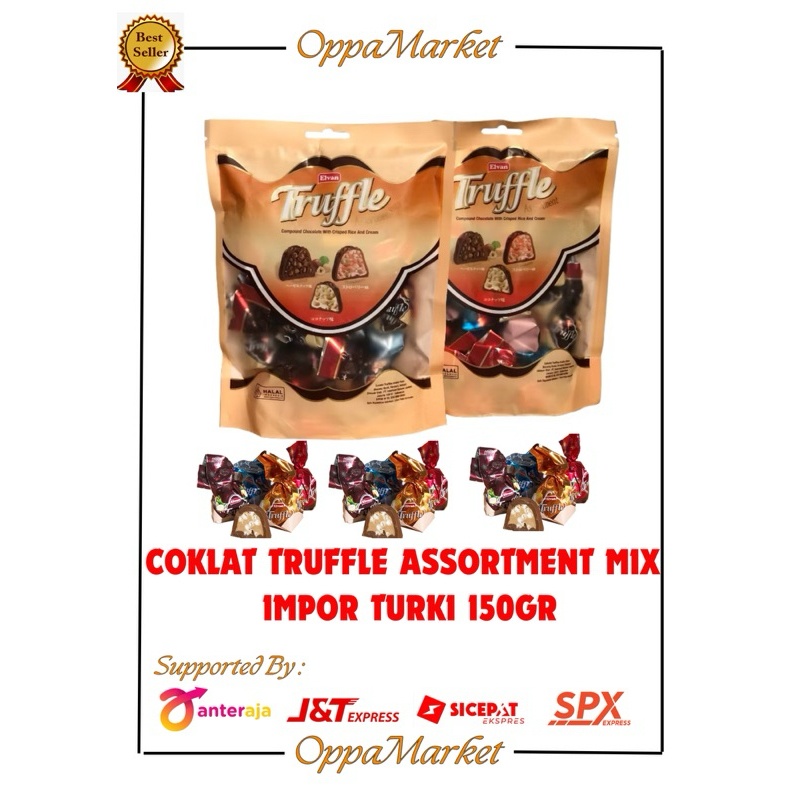 

COKLAT TRUFFLE ASSORTMENT MIX ELVAN IMPOR TURKI 150GR