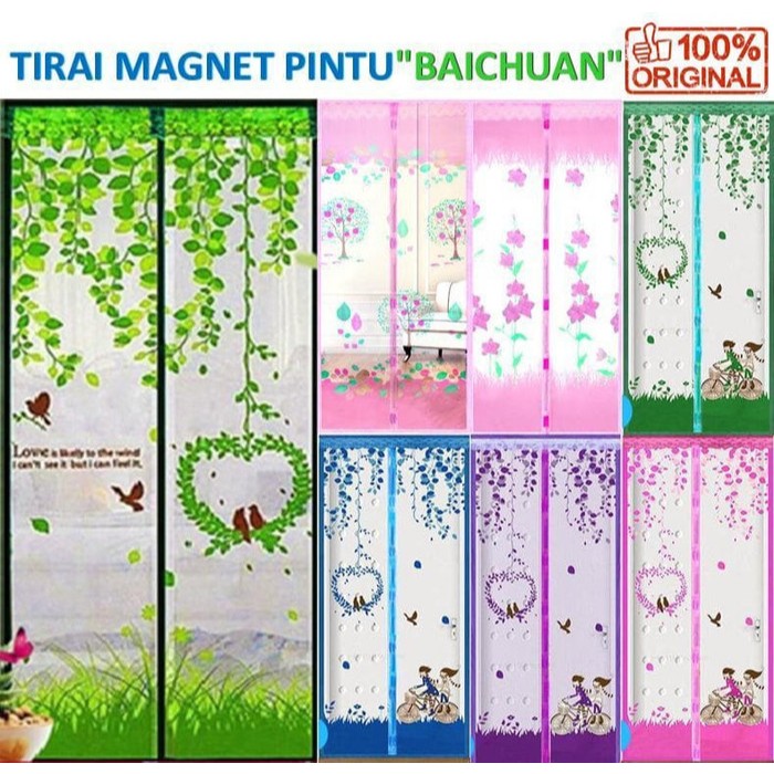 Tirai Magnet Anti Nyamuk Baichuan Ori / Tirai Magnet anti Nyamuk Bahan Tebal