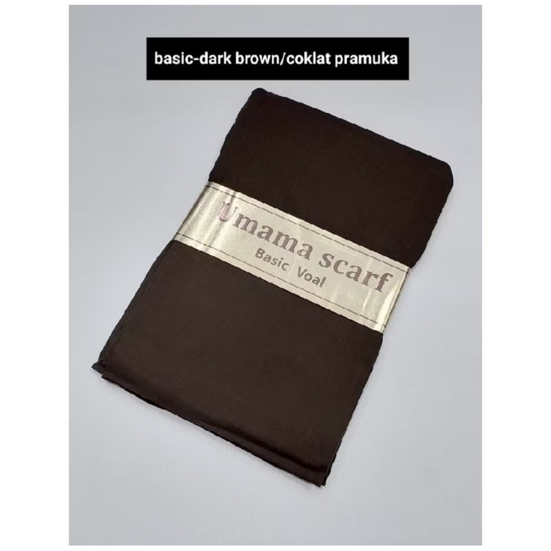 segi empat hijab basicvoal umama jahit tepi/jilbab sekolah /hitam/putih/coklat/navy