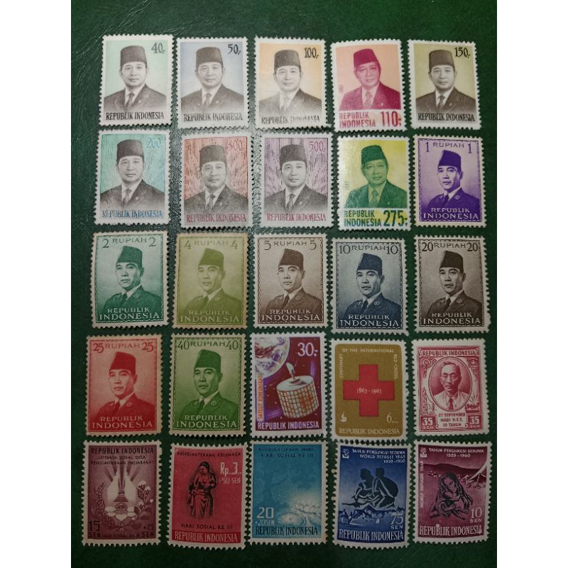 

Prangko Indonesia 25 pcs campur USED/UN USED