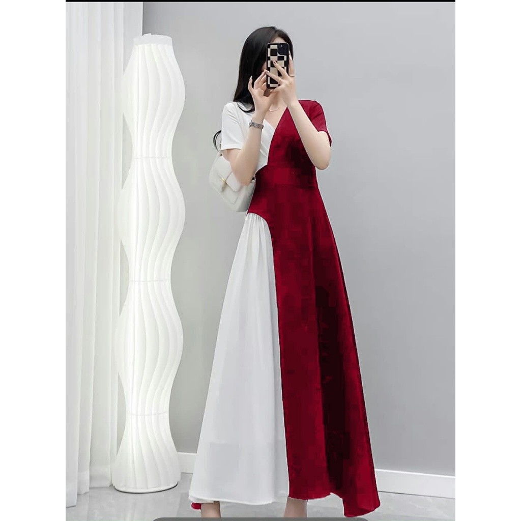 DRESS NATAL-LONGDRESS NATAL-GAUN NATAL-DRESS REMAJA-DRESS MURAH-DRESS KOREA-DRESS VIRAL-PROMO