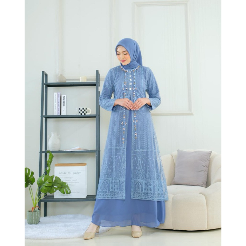 gamis mahalini/gamis terbaru 2024/gamis mewah/gamis pesta kondangan/gamis brokat kondangan/gamis ter