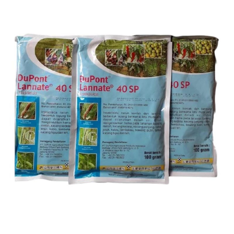 Dupont Lannate Biru 40SP 100gr Insektisida Metomil 40% Basmi Hama Penggerek Batang Pada Tanaman