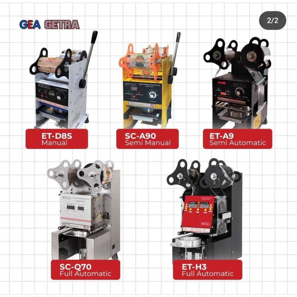 CUP SEALER GETRA ETD-8S /  CUP SEALER GETRA SC-A90 / CUP SEALER GETRA ET-A90 / CUP SEALER GETRA SC-Q