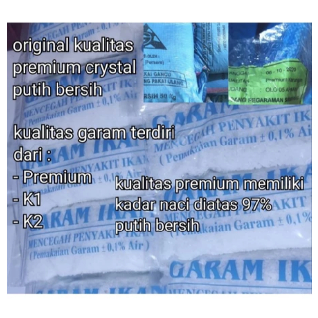 garam ikan / premium / garam kristal / garam kasar / garem ikan / Garam ikan / Garem ikan