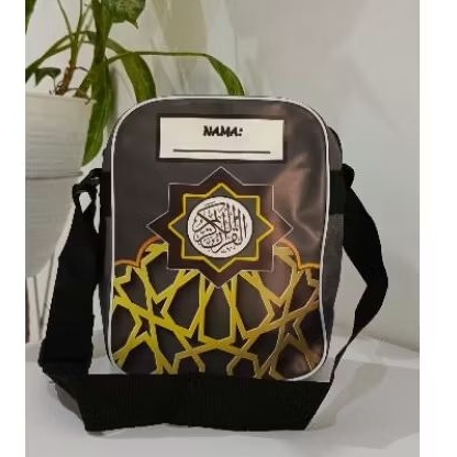 tas selempang ngaji anak motif alquran lucu