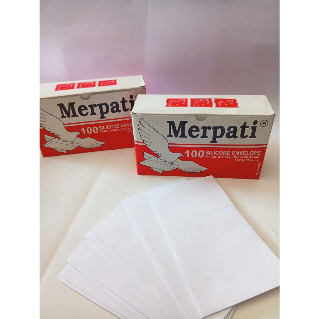 

AMPLOP MERPATI SILICONE EVELOPE 15,2 X 9,9 CM (ISI 100)