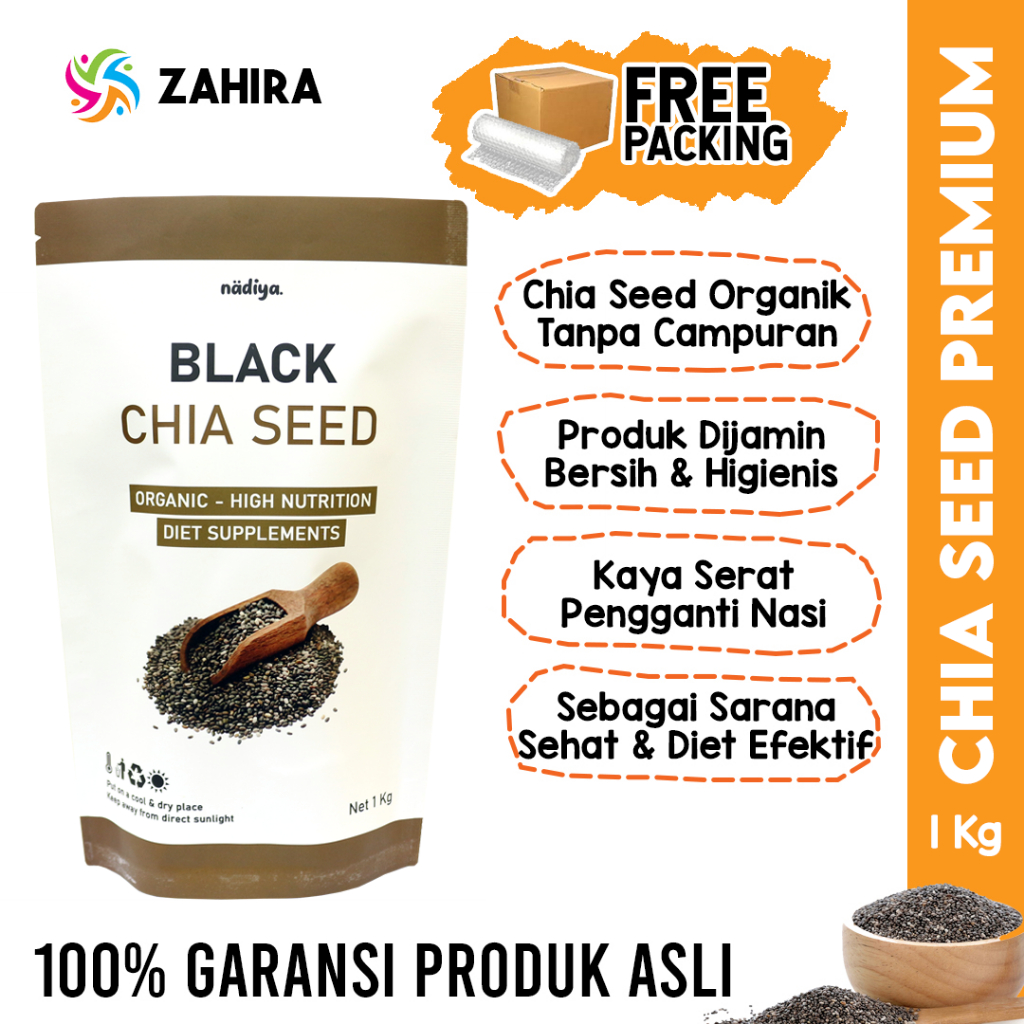 

Nadiya CHIA SEED Organic 1kg Kemasan Premium Untuk Diet Sehat Keto Kaya Serat Pengganti Nasi Hadiah