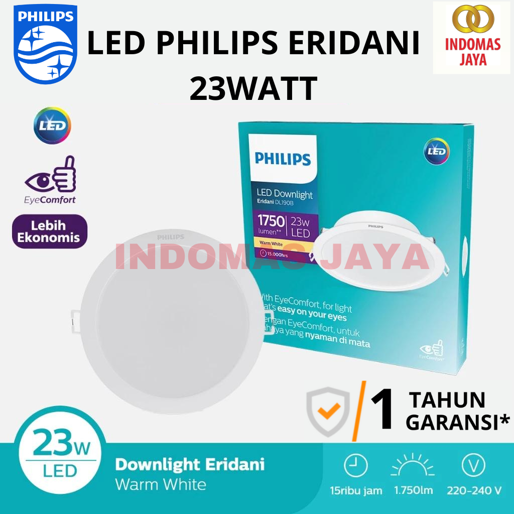 Lampu LED Downlight Philips DL190B Eridani 23Watt / PHILIPS ERIDANI 23W