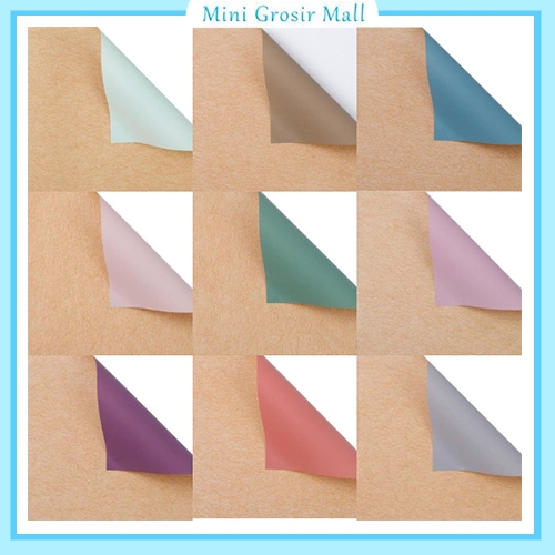 

20 Lembar Kertas buket bunga kraft wrapping paper Bicolor vintage Cellophane KB6055