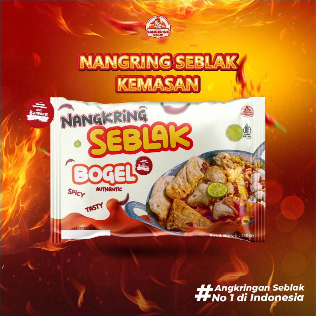 

[ TERLARIS & TERPERCAYA ] Nangkring Seblak Bogel Instan Pedas Gurih Kuah Authentic Original Kuah Nangkring Viral Asli Bandung