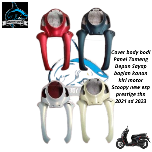 Cover body Tameng Depan Sayap bagian kanan kiri motor Scoopy new esp prestige thn 2021 sd 2023