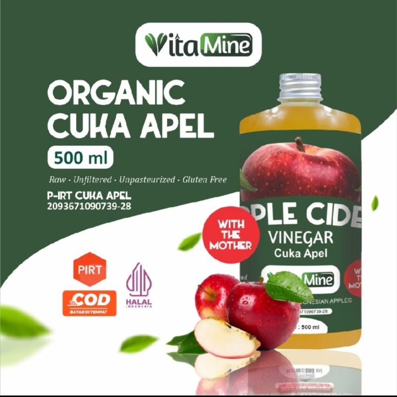 

VITAMINE CUKA APEL ORGANIC 500 ML WITH MOTHER CIDER VINEGAR