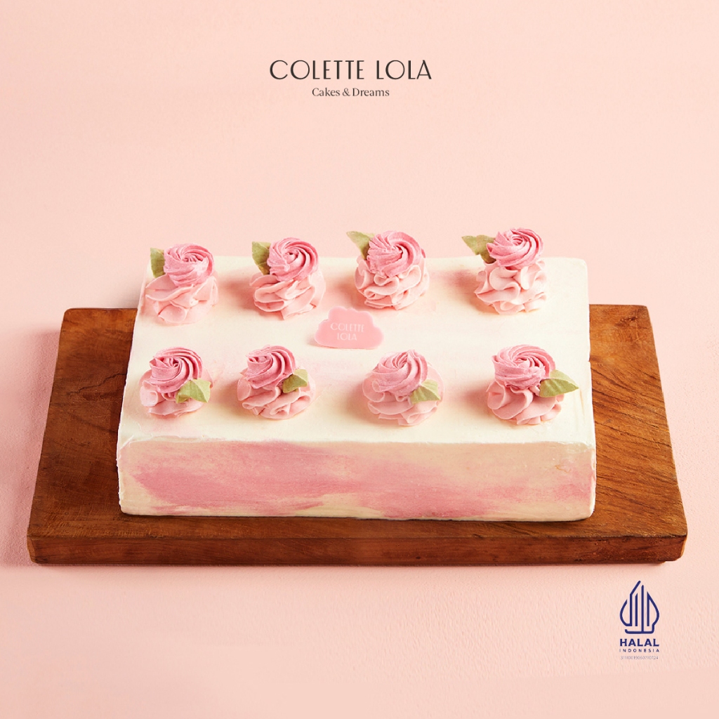 

Kue / Cake Colette Lola Lychee Rose - 30cm × 40cm