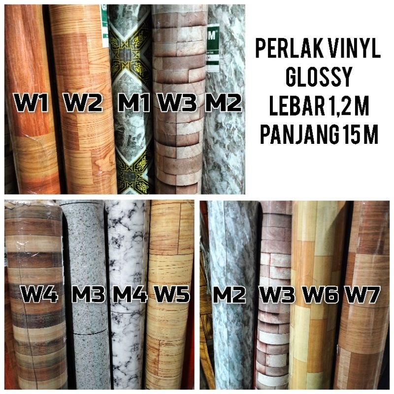 PERLAK LANTAI MEJA 1 ROLL GLOSSY TEBAL LEBAR 1,2M ISI 15M KARPET LANTAI KILAP