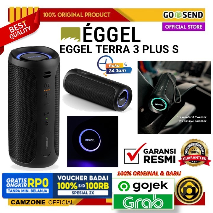 Eggel Terra 3 Plus S Waterproof Bluetooth Speaker with RGB Lights