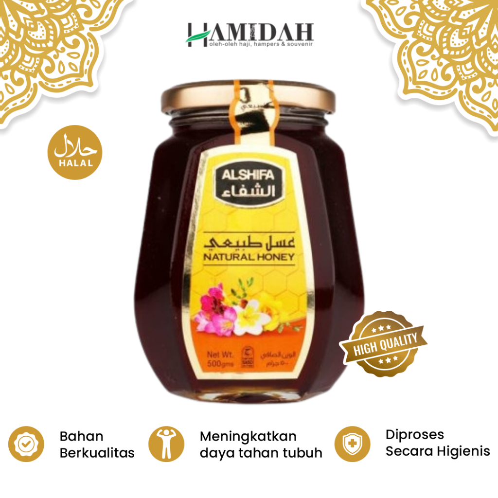 

Madu Arab Al Shifa Natural Honey Khas Oleh Oleh Haji Hampers Umroh Asli