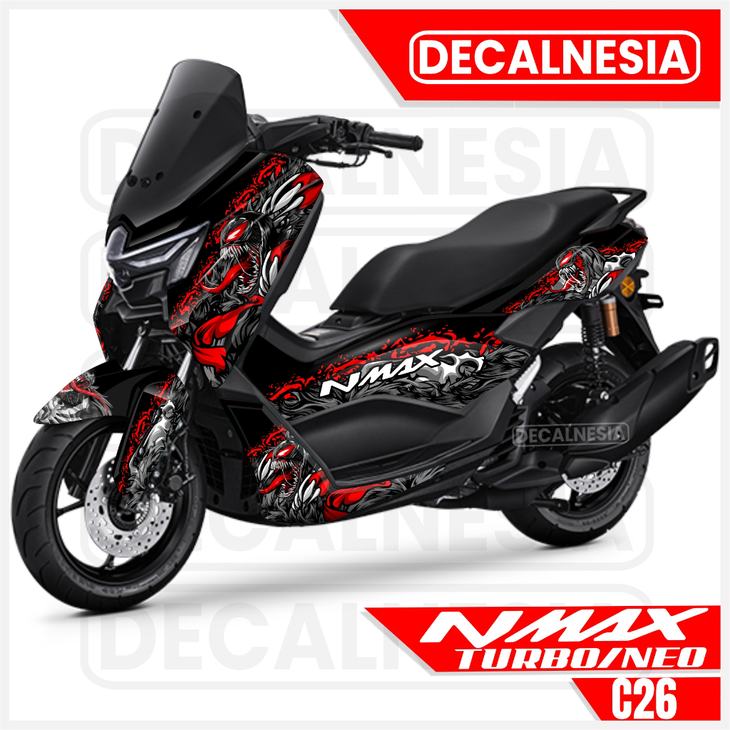 Stiker Decal Motor Nmax Turbo Neo S 2024 Full Body Sticker Variasi Simple Racing Modifikasi List C26