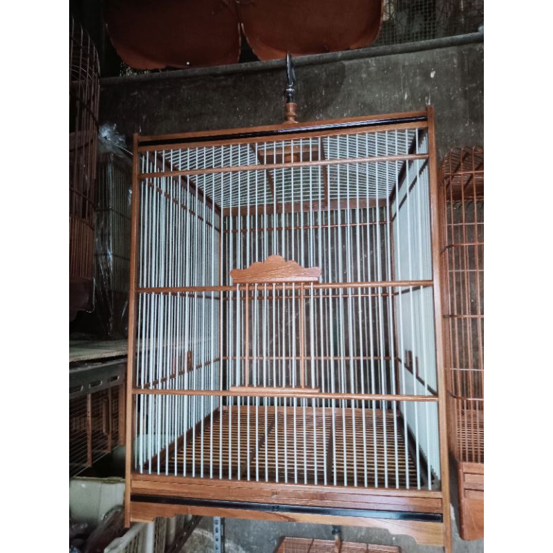 sangkar cucak Rowo kayu jati jeruji viber