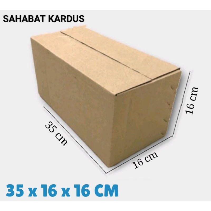 

Kardus box Ukuran 35x16x16 cm single wall polos