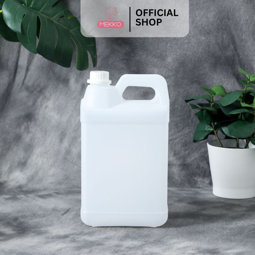 Toko Mekko MT [ISI 9 PCS] JERIGEN BARU 5 LITER/5000 ML HDPE NATURAL 180gr-Jeriken/Dirigen/Jirigen