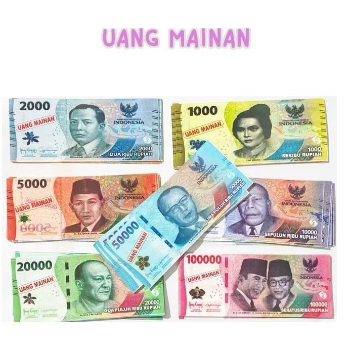 Uang Mainan Kertas Isi 50 Lembar Uang Mainanan Mirip Asli Mainan Untuk Anak Anak | Time