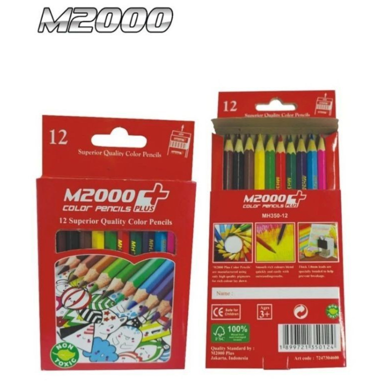 

Pensil Warna M2000 pendek 12 pcs