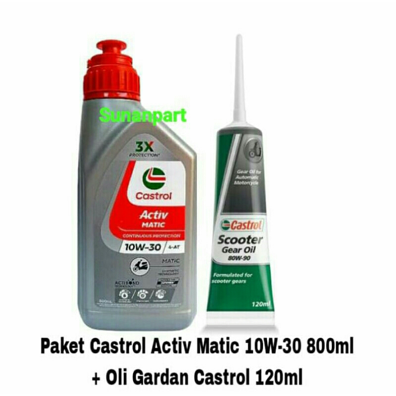 PAKET CASTROL MATIC OLI MESIN MOTOR MATIC | CASTROL ACTIV MATIC 10W-30 ORIGINAL