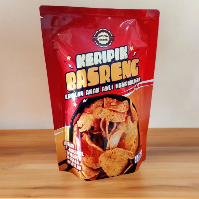 

Keripik Basreng Pedas cemilan favorit dikala santai makanan khas Majalengka