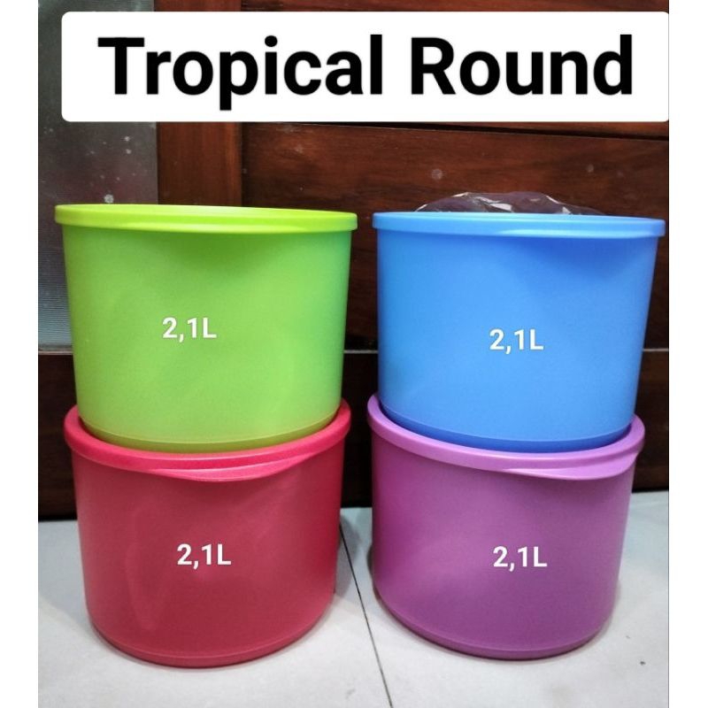 Tropical round Tupperware 2,1 Liter