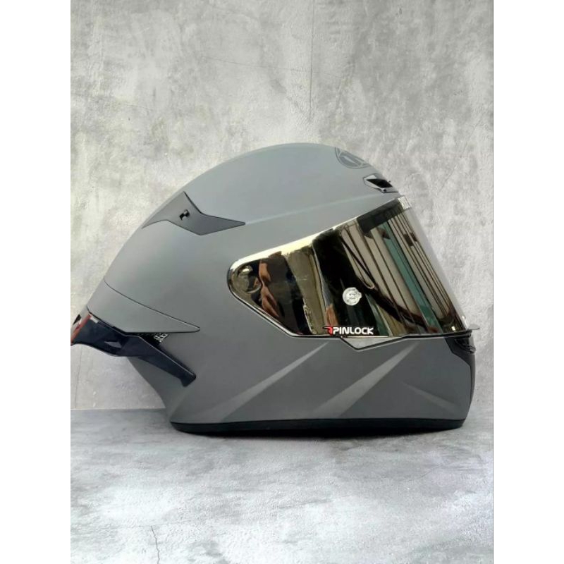HELM KYT TT COURSE SOLID MATT GORILA PAKET GANTENG