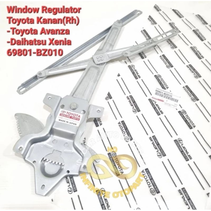 WINDOW REGULATOR KANAN  TOYOTA AVANZA XENIA 69801-BZ010 ORIGINAL