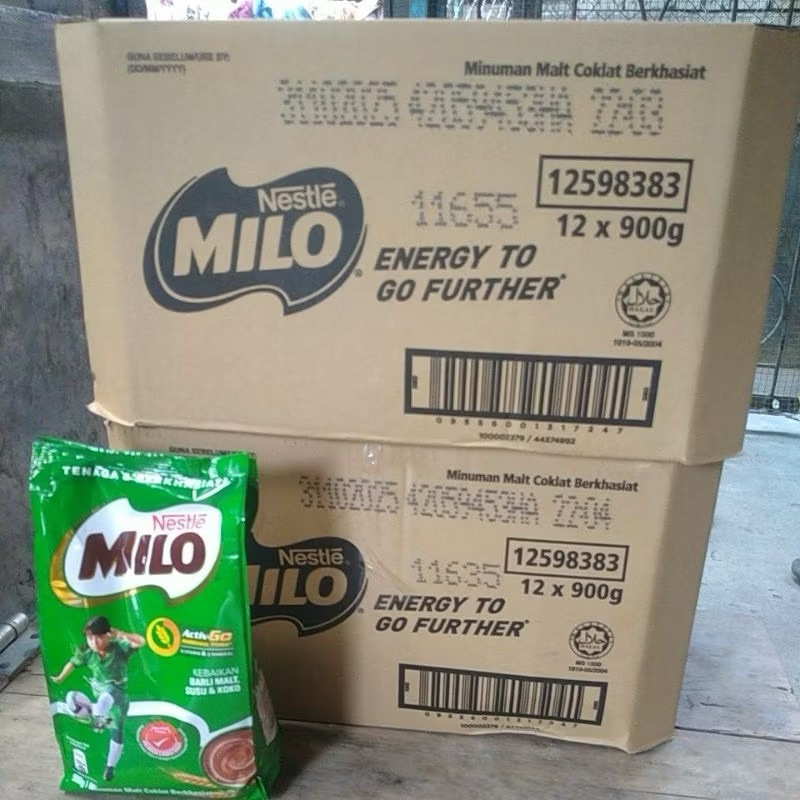 

milo malaysia 1kg original 100% 1 dus / (1 kotak berat @900gr new kemasan)